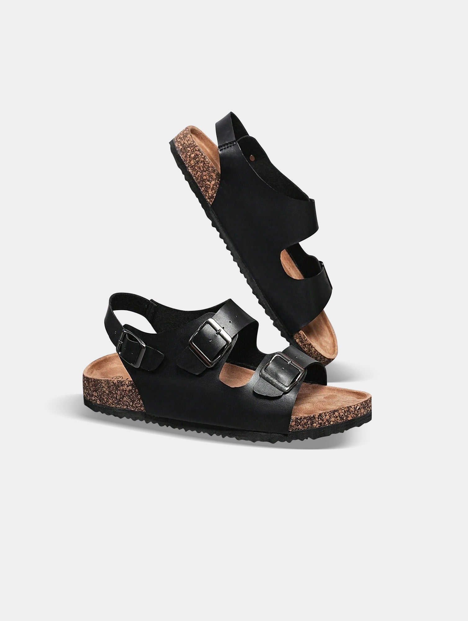 Men's Black Slip-On Mule Sandals