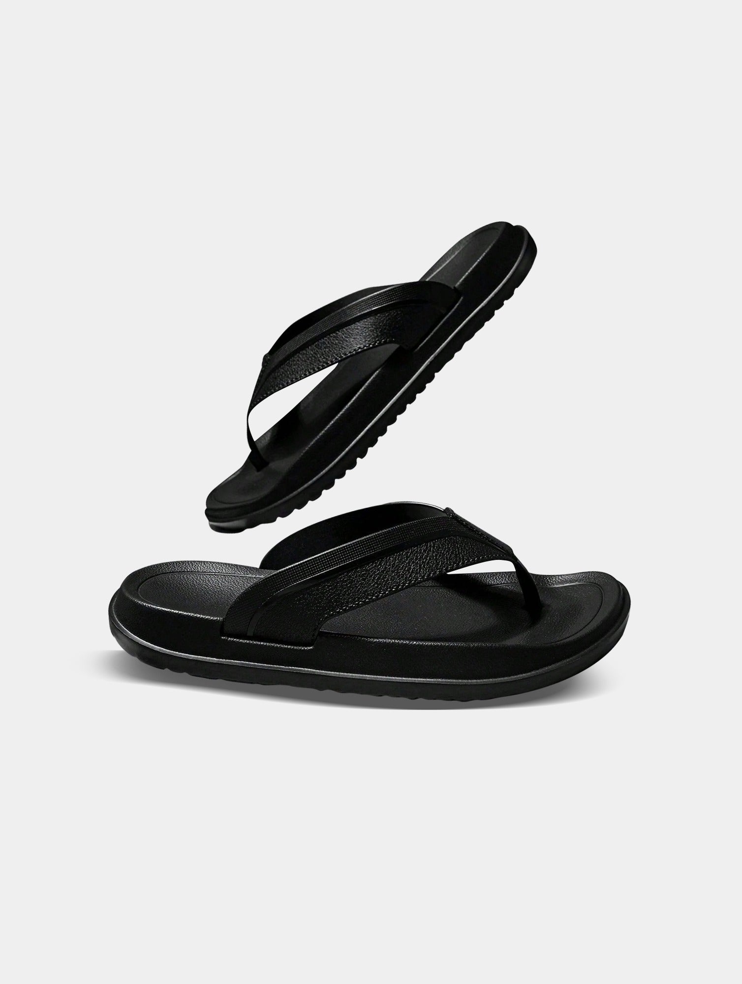 Men's Black Casual Flip Flops